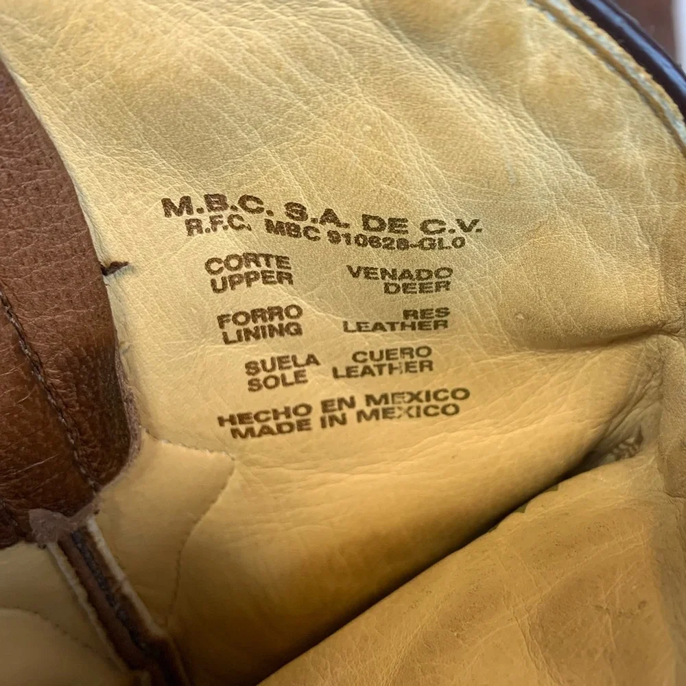 Cuadra Men's Western Brown Deerskin Leather Cowboy Boots Size 7.5